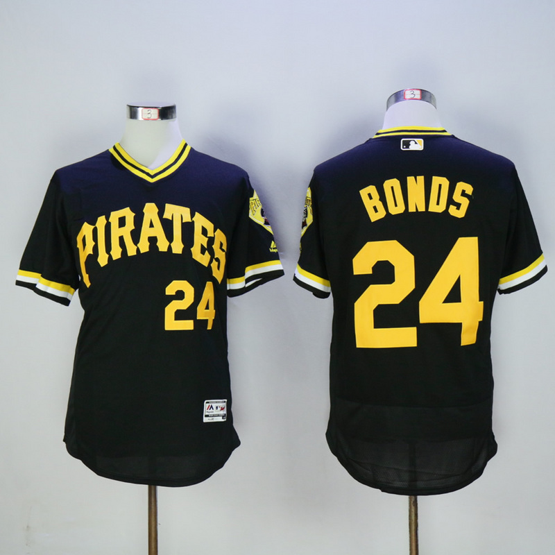 Men Pittsburgh Pirates #24 Bonds Black Elite MLB Jerseys->pittsburgh pirates->MLB Jersey